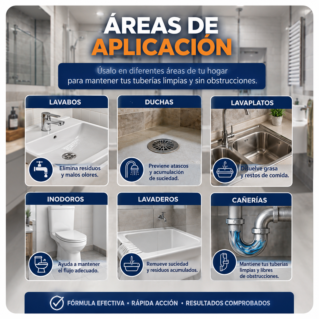 ¿Tu tubería sigue tapándose una y otra vez? Don Javier® elimina la grasa, los residuos y los malos olores acumulados durante años en solo 15 minutos.